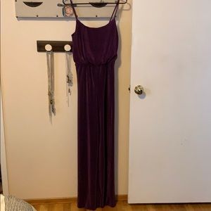 Forever 21 plum metallic jumpsuit